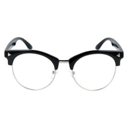 Okulary zerówki damskie czarne retro