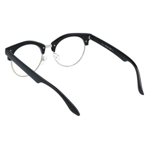 Okulary zerówki damskie czarne retro Okulary zerówki damskie czarne retro
