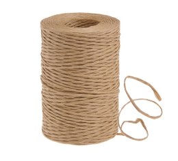 Sznurek papierowy z drucikiem naturalny 100m | 23CAN5301
