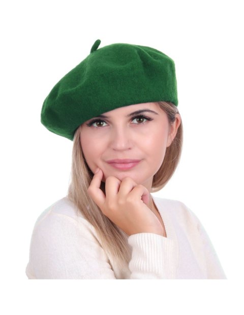 Beret damski w stylu francuskim zielony Beret damski w stylu francuskim zielony