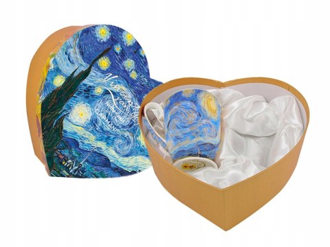 Komplet 2 kubków w sercu - V. van Gogh, Gwiaździsta noc CARMANI | 830-0310 Komplet 2 kubków w sercu - V. van Gogh, Gwiaździsta noc CARMANI | 830-0310