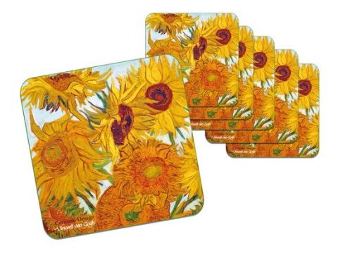 Komplet 6 podkładek korkowych - V. van Gogh, Słoneczniki CARMANI | 830-0002 Komplet 6 podkładek korkowych - V. van Gogh, Słoneczniki CARMANI | 830-0002