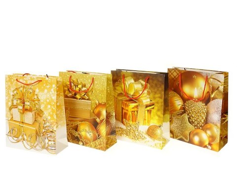 Torba prezentowa 12szt. z motywem świątecznym,32 x 26 x 10cm Torba prezentowa 12szt. z motywem świątecznym,32 x 26 x 10cm