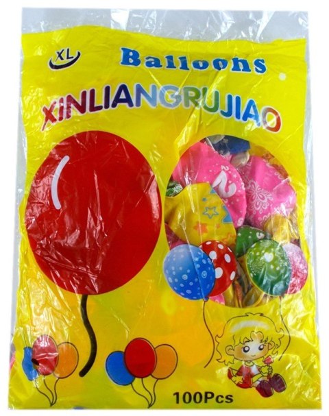 Balony 100szt. z nadrukiem | BL-117 Balony 100szt. z nadrukiem | BL-117