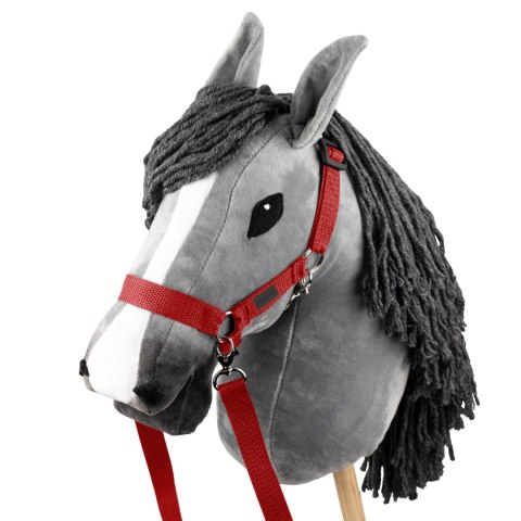 Skippi Kantar dla Hobby Horse - wodze, 2 wymienne futerka - czerwony Skippi Kantar dla Hobby Horse - wodze, 2 wymienne futerka - czerwony