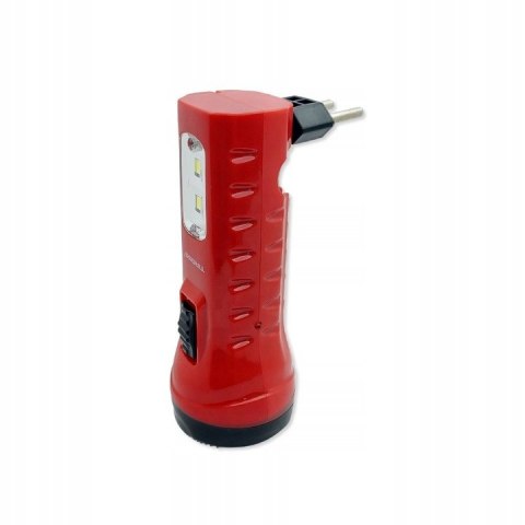 Latarka akumulatorowa led klasyczna z wtyczką 14cm ręczna 2 tryby 120m TS-2227 Latarka akumulatorowa led klasyczna z wtyczką 14cm ręczna 2 tryby 120m TS-2227