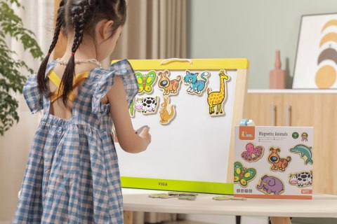 VIGA Drewniane Magnesy Zwierzęta zestaw 20 elementów VIGA Drewniane Magnesy Zwierzęta zestaw 20 elementów