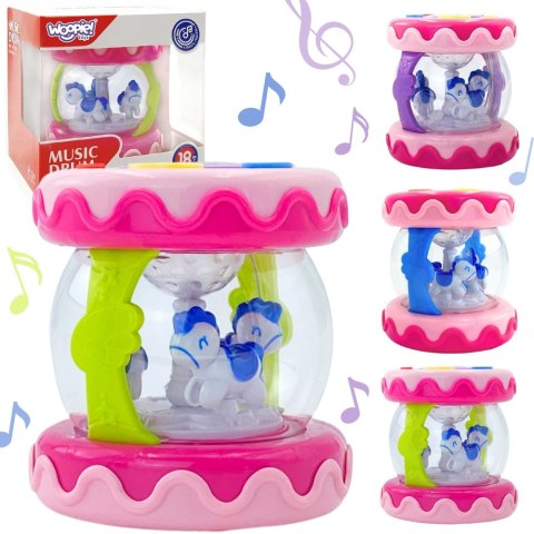 WOOPIE BABY Bębenek Pozytywka Projektor 3w1 Zabawka Muzyczna dla Niemowląt + Walec Roller do Nauki Raczkowania WOOPIE BABY Bębenek Pozytywka Projektor 3w1 Zabawka Muzyczna dla Niemowląt + Walec Roller do Nauki Raczkowania