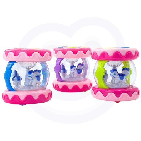 WOOPIE BABY Bębenek Pozytywka Projektor 3w1 Zabawka Muzyczna dla Niemowląt + Walec Roller do Nauki Raczkowania WOOPIE BABY Bębenek Pozytywka Projektor 3w1 Zabawka Muzyczna dla Niemowląt + Walec Roller do Nauki Raczkowania