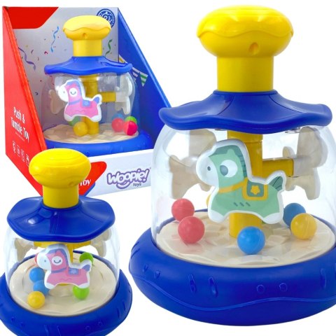WOOPIE BABY Kolorowe Koniki Niebieski Bączek Karuzela z Kulkami WOOPIE BABY Kolorowe Koniki Niebieski Bączek Karuzela z Kulkami