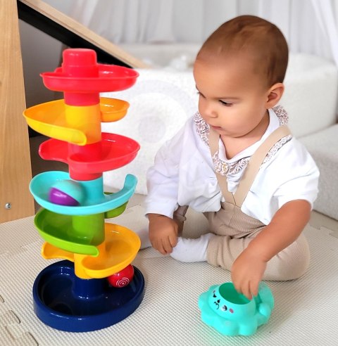 WOOPIE BABY Kulodrom Tor Kulkowy Zestaw Spirala + 2 Kulki WOOPIE BABY Kulodrom Tor Kulkowy Zestaw Spirala + 2 Kulki