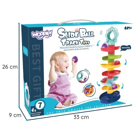 WOOPIE BABY Kulodrom Tor Kulkowy Zestaw Spirala + 2 Kulki WOOPIE BABY Kulodrom Tor Kulkowy Zestaw Spirala + 2 Kulki