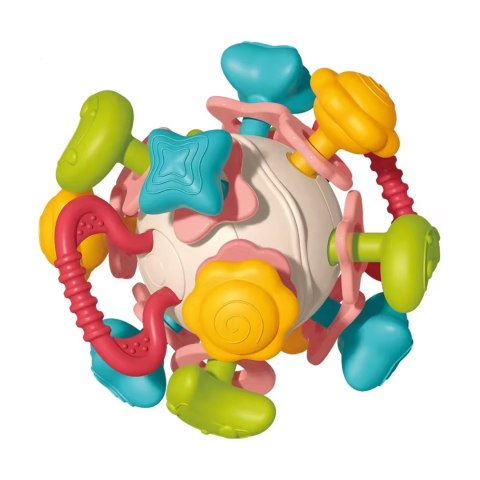 WOOPIE BABY Miękka Grzechotka 4w1 Gryzak Zabawka Sensoryczna dla Niemowląt 0m+ WOOPIE BABY Miękka Grzechotka 4w1 Gryzak Zabawka Sensoryczna dla Niemowląt 0m+
