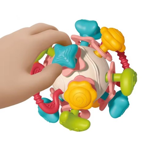 WOOPIE BABY Miękka Grzechotka 4w1 Gryzak Zabawka Sensoryczna dla Niemowląt 0m+ WOOPIE BABY Miękka Grzechotka 4w1 Gryzak Zabawka Sensoryczna dla Niemowląt 0m+