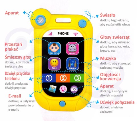 WOOPIE BABY Telefonik Interaktywny Komórka z Dźwiękami WOOPIE BABY Telefonik Interaktywny Komórka z Dźwiękami