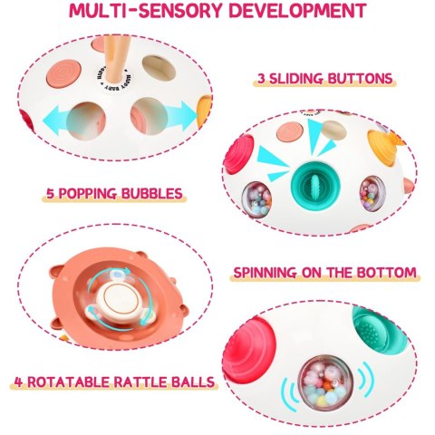 WOOPIE BABY Zabawka Sensoryczna 4w1 Jeżyk Pop-it Aktywizujący WOOPIE BABY Zabawka Sensoryczna 4w1 Jeżyk Pop-it Aktywizujący