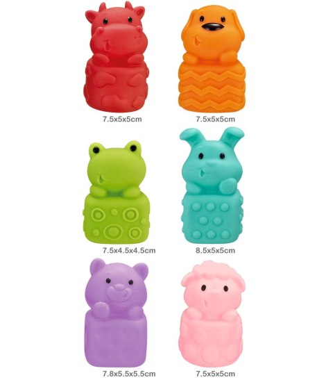 WOOPIE BABY Zwierzątka Sensoryczne Miękkie Zestaw 6 szt WOOPIE BABY Zwierzątka Sensoryczne Miękkie Zestaw 6 szt