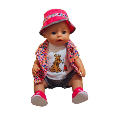 WOOPIE ROYAL Kolorowe Ubranko dla Lalki Piesek Kurteczka Czapeczka 43-46 cm WOOPIE ROYAL Kolorowe Ubranko dla Lalki Piesek Kurteczka Czapeczka 43-46 cm