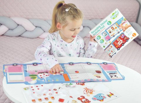 WOOPIE ART&FUN Naklejki Wielorazowe Zestaw Kreatywny Wyklejanka Pojazdy Straż Pożarna Lodziarnia 77 el. WOOPIE ART&FUN Naklejki Wielorazowe Zestaw Kreatywny Wyklejanka Pojazdy Straż Pożarna Lodziarnia 77 el.