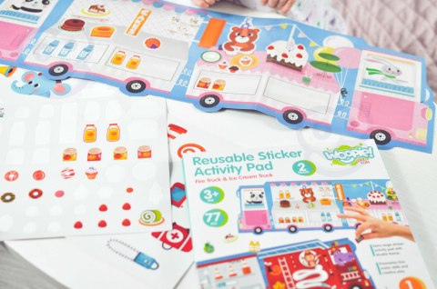 WOOPIE ART&FUN Naklejki Wielorazowe Zestaw Kreatywny Wyklejanka Pojazdy Straż Pożarna Lodziarnia 77 el. WOOPIE ART&FUN Naklejki Wielorazowe Zestaw Kreatywny Wyklejanka Pojazdy Straż Pożarna Lodziarnia 77 el.