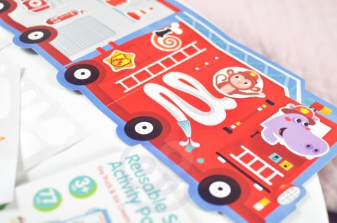 WOOPIE ART&FUN Naklejki Wielorazowe Zestaw Kreatywny Wyklejanka Pojazdy Straż Pożarna Lodziarnia 77 el. WOOPIE ART&FUN Naklejki Wielorazowe Zestaw Kreatywny Wyklejanka Pojazdy Straż Pożarna Lodziarnia 77 el.