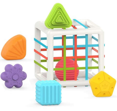 WOOPIE BABY Elastyczna Kostka Sensoryczna Sorter dla Dzieci Kolorowe Kształty WOOPIE BABY Elastyczna Kostka Sensoryczna Sorter dla Dzieci Kolorowe Kształty