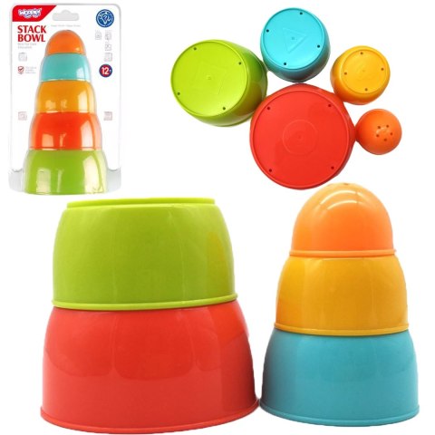 WOOPIE BABY Zabawka Sensoryczna Piramidka Kolorowe Kubeczki 5 el. WOOPIE BABY Zabawka Sensoryczna Piramidka Kolorowe Kubeczki 5 el.