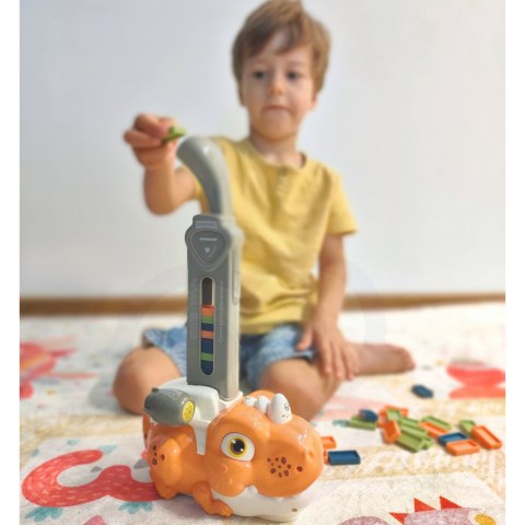 WOOPIE Elektryczna Ciuchcia Lokomotywa do Klocków Domino Dinozaur Zielony WOOPIE Elektryczna Ciuchcia Lokomotywa do Klocków Domino Dinozaur Zielony