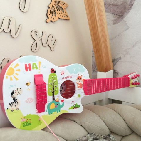 WOOPIE Gitara Akustyczna dla Dzieci Różowa 55 cm WOOPIE Gitara Akustyczna dla Dzieci Różowa 55 cm
