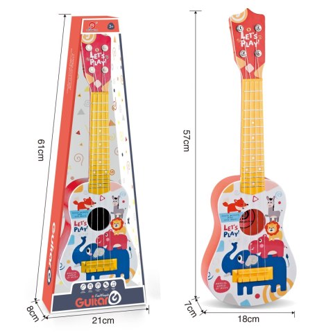 WOOPIE Gitara Klasyczna dla Dzieci Czerwona 57cm WOOPIE Gitara Klasyczna dla Dzieci Czerwona 57cm