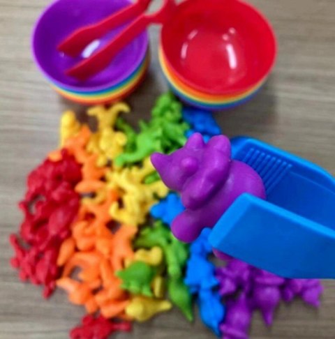 WOOPIE Gra Edukacyjna Montessori Sorter Kolorów Dinozaury 56 el. WOOPIE Gra Edukacyjna Montessori Sorter Kolorów Dinozaury 56 el.
