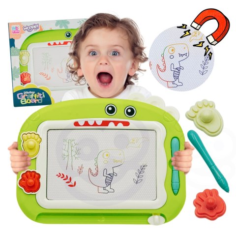 WOOPIE Znikopis Tablica Magnetyczna Kolorowa + 2 Stempelki Dinozaur WOOPIE Znikopis Tablica Magnetyczna Kolorowa + 2 Stempelki Dinozaur