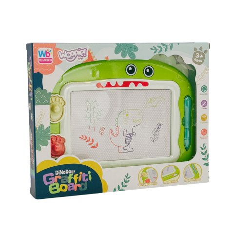 WOOPIE Znikopis Tablica Magnetyczna Kolorowa + 2 Stempelki Dinozaur WOOPIE Znikopis Tablica Magnetyczna Kolorowa + 2 Stempelki Dinozaur