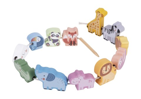 TOOKY TOY Drewniane Klocki do nawlekania ZOO TOOKY TOY Drewniane Klocki do nawlekania ZOO