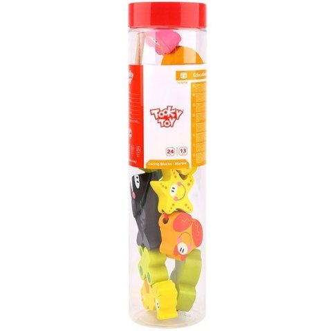 TOOKY TOY Drewniane Koraliki Klocki do Nawlekania Morskie Zwierzęta 13 el. TOOKY TOY Drewniane Koraliki Klocki do Nawlekania Morskie Zwierzęta 13 el.