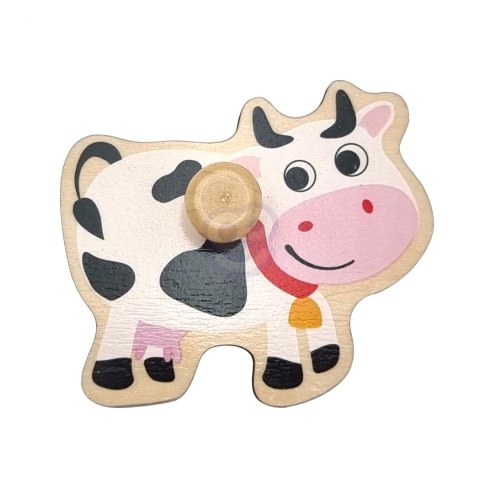 TOOKY TOY Drewniane Puzzle Montessori Farma z Pinezkami Do Dopasowania TOOKY TOY Drewniane Puzzle Montessori Farma z Pinezkami Do Dopasowania