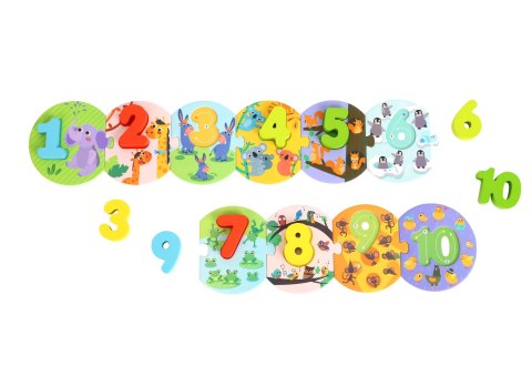 TOOKY TOY Edukacyjne Puzzle Układanka Montessori Nauka Liczenia TOOKY TOY Edukacyjne Puzzle Układanka Montessori Nauka Liczenia