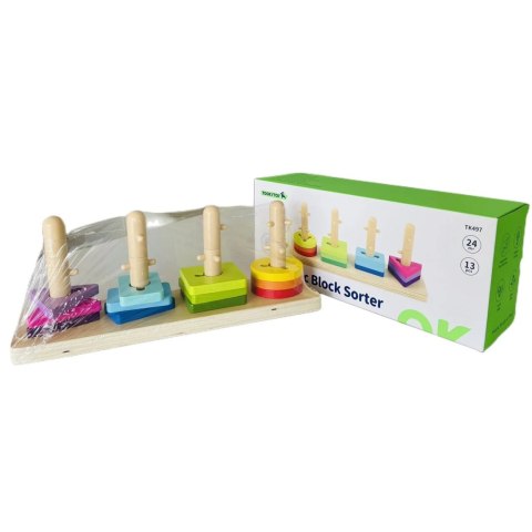 TOOKY TOY Sorter Kształtów z Kolorowymi Blokami Montessori TOOKY TOY Sorter Kształtów z Kolorowymi Blokami Montessori