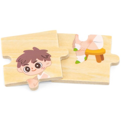 VIGA Drewniana Układanka Edukacyjna Dzieci Ubieranie Puzzle VIGA Drewniana Układanka Edukacyjna Dzieci Ubieranie Puzzle