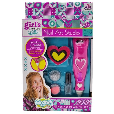 WOOPIE ART&FUN Zestaw do Malowania Paznokci z Brokatem dla Dzieci WOOPIE ART&FUN Zestaw do Malowania Paznokci z Brokatem dla Dzieci