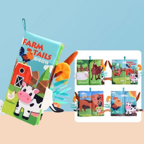 WOOPIE BABY Książeczka z Ogonkami Zwierząt Materiałowa WOOPIE BABY Książeczka z Ogonkami Zwierząt Materiałowa