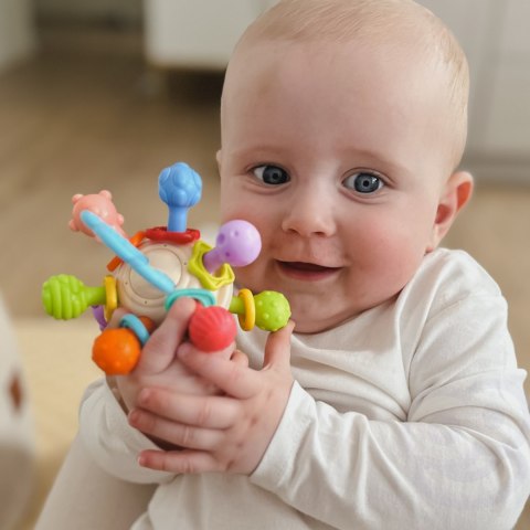 WOOPIE BABY Miękka Grzechotka 2w1 Gryzak Zabawka Sensoryczna dla Niemowląt 0m+ WOOPIE BABY Miękka Grzechotka 2w1 Gryzak Zabawka Sensoryczna dla Niemowląt 0m+