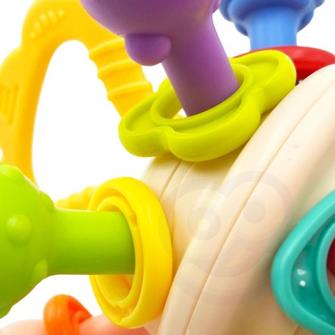 WOOPIE BABY Miękka Grzechotka 2w1 Gryzak Zabawka Sensoryczna dla Niemowląt 0m+ WOOPIE BABY Miękka Grzechotka 2w1 Gryzak Zabawka Sensoryczna dla Niemowląt 0m+