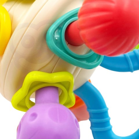 WOOPIE BABY Miękka Grzechotka 2w1 Gryzak Zabawka Sensoryczna dla Niemowląt 0m+ WOOPIE BABY Miękka Grzechotka 2w1 Gryzak Zabawka Sensoryczna dla Niemowląt 0m+