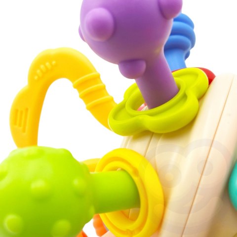 WOOPIE BABY Miękka Grzechotka 2w1 Gryzak Zabawka Sensoryczna dla Niemowląt 0m+ WOOPIE BABY Miękka Grzechotka 2w1 Gryzak Zabawka Sensoryczna dla Niemowląt 0m+
