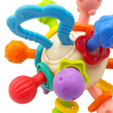 WOOPIE BABY Miękka Grzechotka 2w1 Gryzak Zabawka Sensoryczna dla Niemowląt 0m+ WOOPIE BABY Miękka Grzechotka 2w1 Gryzak Zabawka Sensoryczna dla Niemowląt 0m+