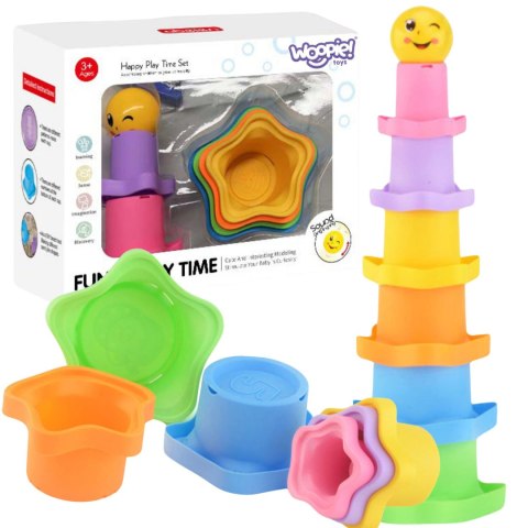 WOOPIE BABY Piramidka Sensoryczne Kubeczki Gwiazdki + Piłeczka WOOPIE BABY Piramidka Sensoryczne Kubeczki Gwiazdki + Piłeczka