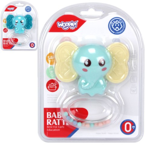 WOOPIE BABY Zabawka Sensoryczna 2w1 Grzechotka Gryzak Słonik WOOPIE BABY Zabawka Sensoryczna 2w1 Grzechotka Gryzak Słonik