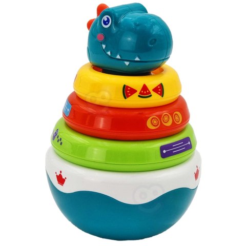WOOPIE BABY Zabawka Sensoryczna Dino Układanka Piramidka dla Niemowląt WOOPIE BABY Zabawka Sensoryczna Dino Układanka Piramidka dla Niemowląt
