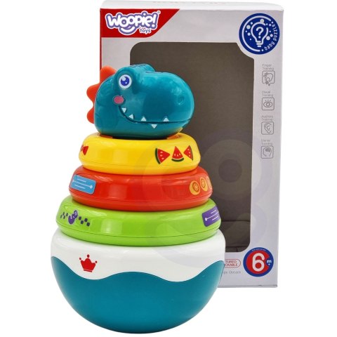 WOOPIE BABY Zabawka Sensoryczna Dino Układanka Piramidka dla Niemowląt WOOPIE BABY Zabawka Sensoryczna Dino Układanka Piramidka dla Niemowląt
